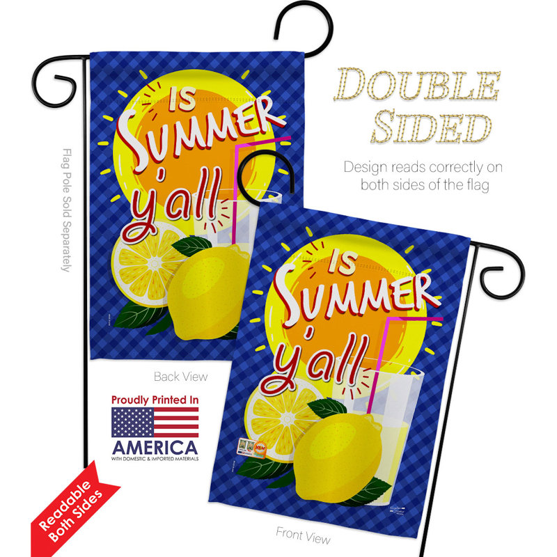 Double Sided 18.5 in. H x 13 in. W Polyester Flag set