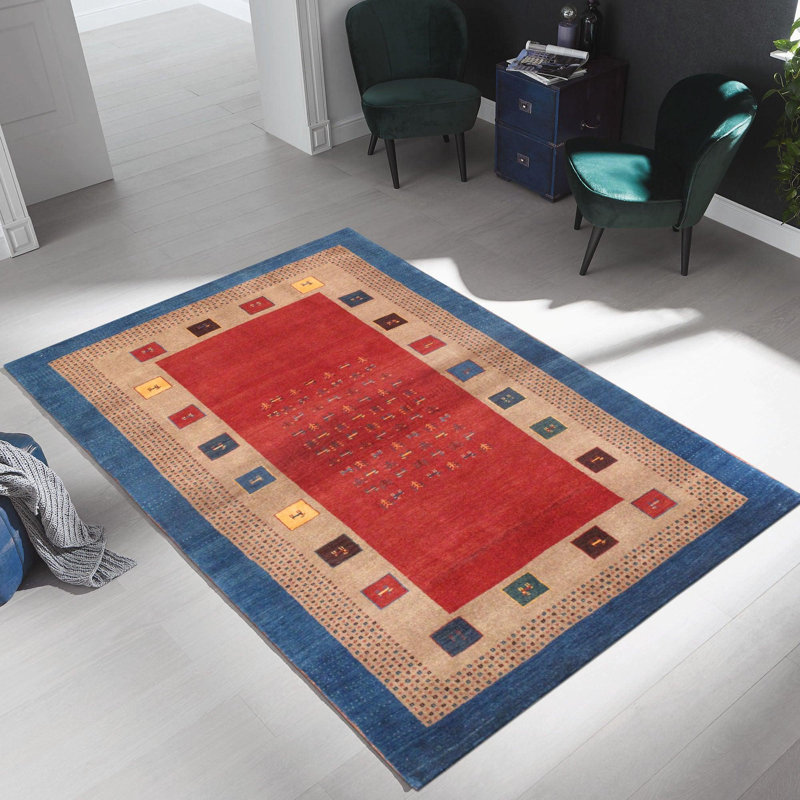 Canvello Silkroad Gabbeh Brown Rugs For Living Room - 3'11" X 6'3"