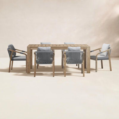 Joly 71" Acacia Patio Dining Set