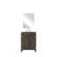 Meuble-lavabo simple en chêne brun 24 po x 18 po, comptoir en acrylique, 18 po Miroir, robinet 24 po x P 24 po, comptoir, 18 po