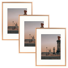 Villisca Metal Floater Picture Frame - Set of 7 (Set of 7) Hokku Designs Color: Gold