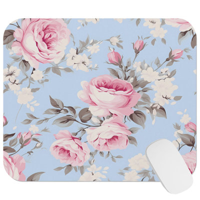Floral Flower Petals XII Gaming Cute Office Laptop Desk Pad Gift Mat Square Rectangle Non-Slip Mousepad