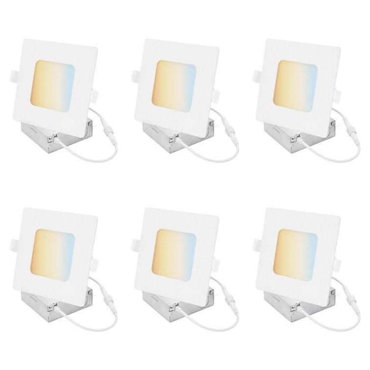6.85'' Selectable Color Temperature IC Rated Standard Recessed Lighting Kit