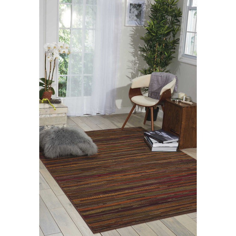 Tapis traditionnel transitionnel multicolore Angelita, Rectangle 7 pi 10 po x 10 pi 6 po