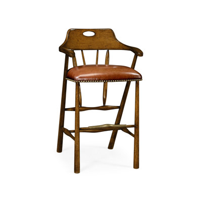Upholstered Stool with Solid Wood Frame