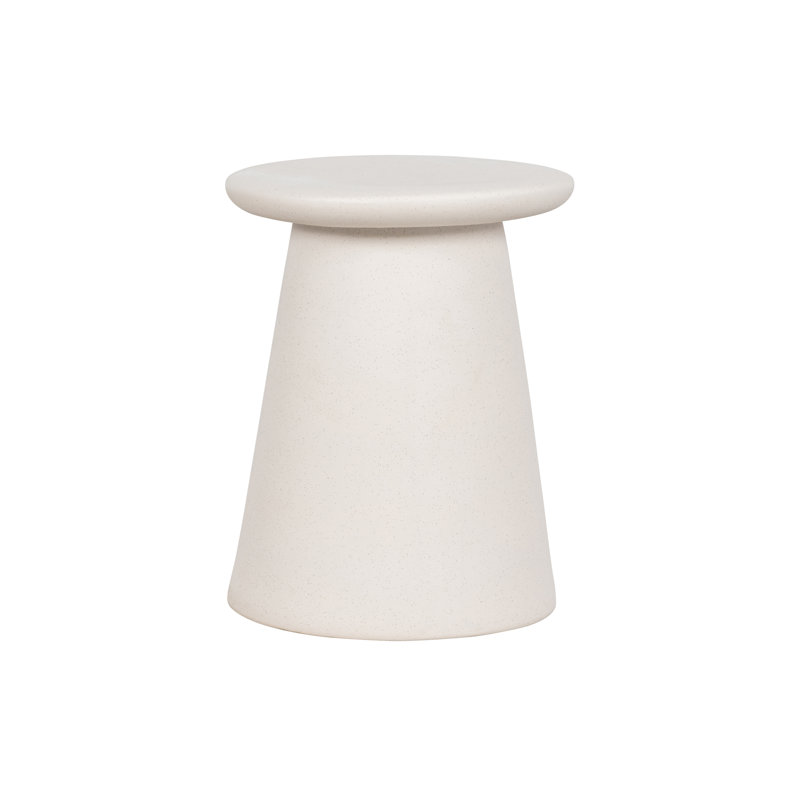Armonk Button Sidetable Ceramics 45x35Øcm, White