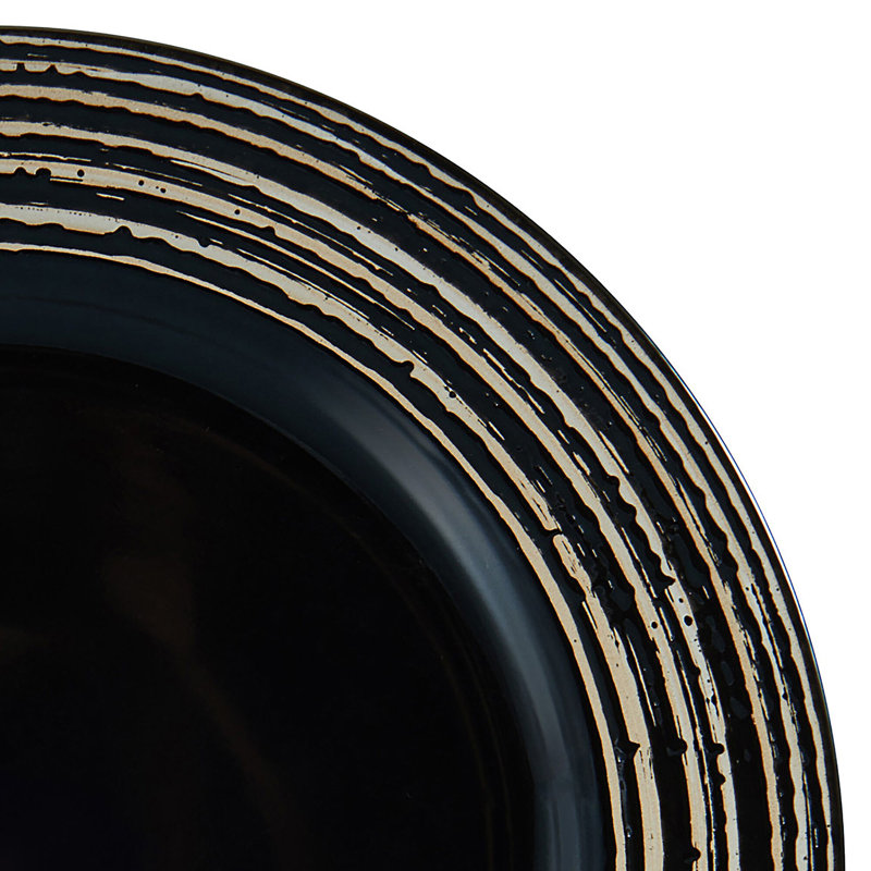 Bryson Black and White Ceramic 16-Piece Dinnerware Set, Service for 4