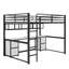 Lit mezzanine double en métal avec bureau Allyse, bureau, tiroirs et plateau de chevet, station de charge, prise USB et prise-1626827753