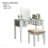 Transitional Style  1pc Vanity W/ Stool Set Core Design Storage Drawers Central Mirror Padded Stool White Finish Bedroom Furniture-925083230