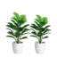 Ensemble de 2 feuilles de palmier artificielles avec branches d'arbres artificielles artificielles pour le dimanche des Rameaux, arrangement floral, fête de mariage, plage
