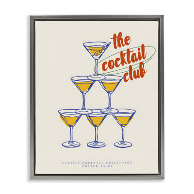 Cadre flottant Tower Toast Cocktail Club, design par The Prints Vibe