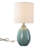 19in. Celadon Green Crackle Glaze Ceramic Table Lamp With Yellow Linen Shade And Brass Finish Lamp Neck-594947362