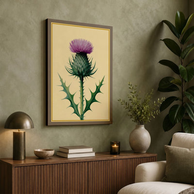 Thistle Study Botanical - Wrapped Canvas