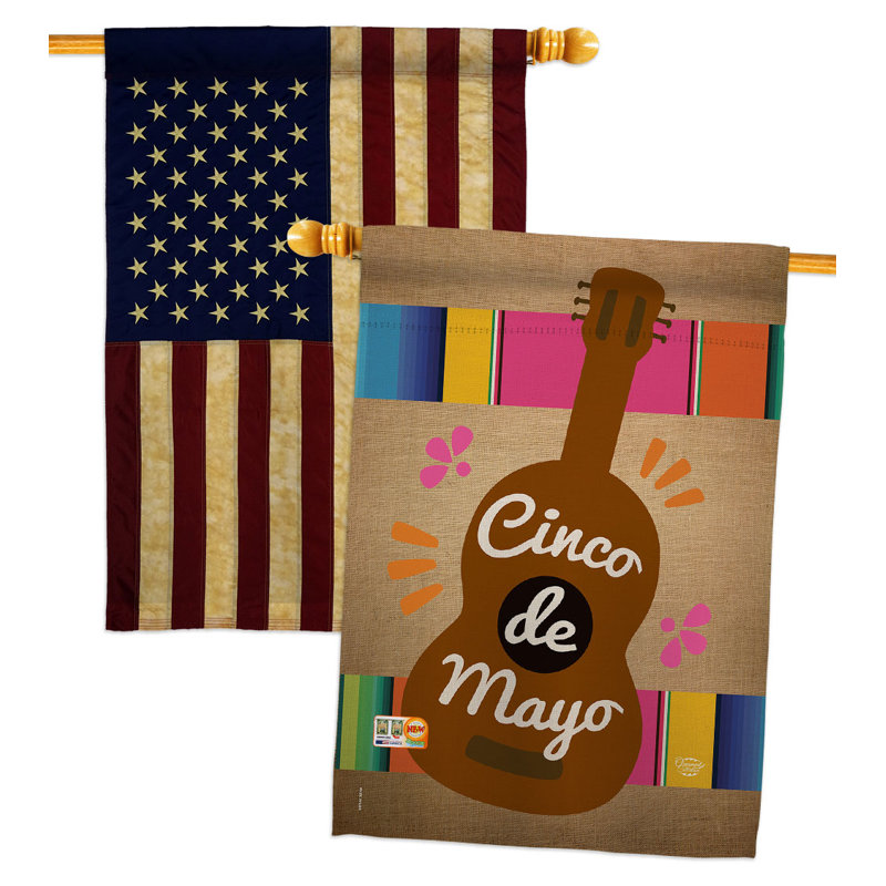 Drapeau de maison 40 x 28 po Cinco De Mayo Celebrate