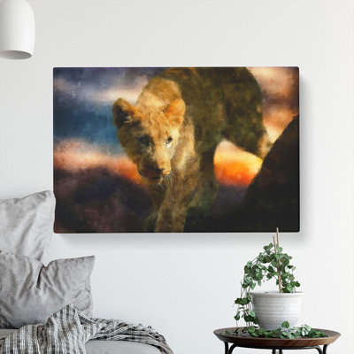 Lion Cub - Wrapped Canvas