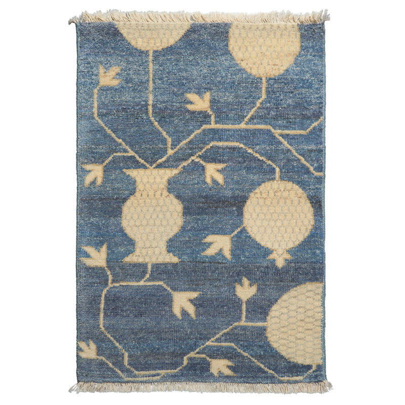 Tapis en laine noué à la main afghan Oushak 2 x 3, Rectangulaire 2 pi x 3 pi