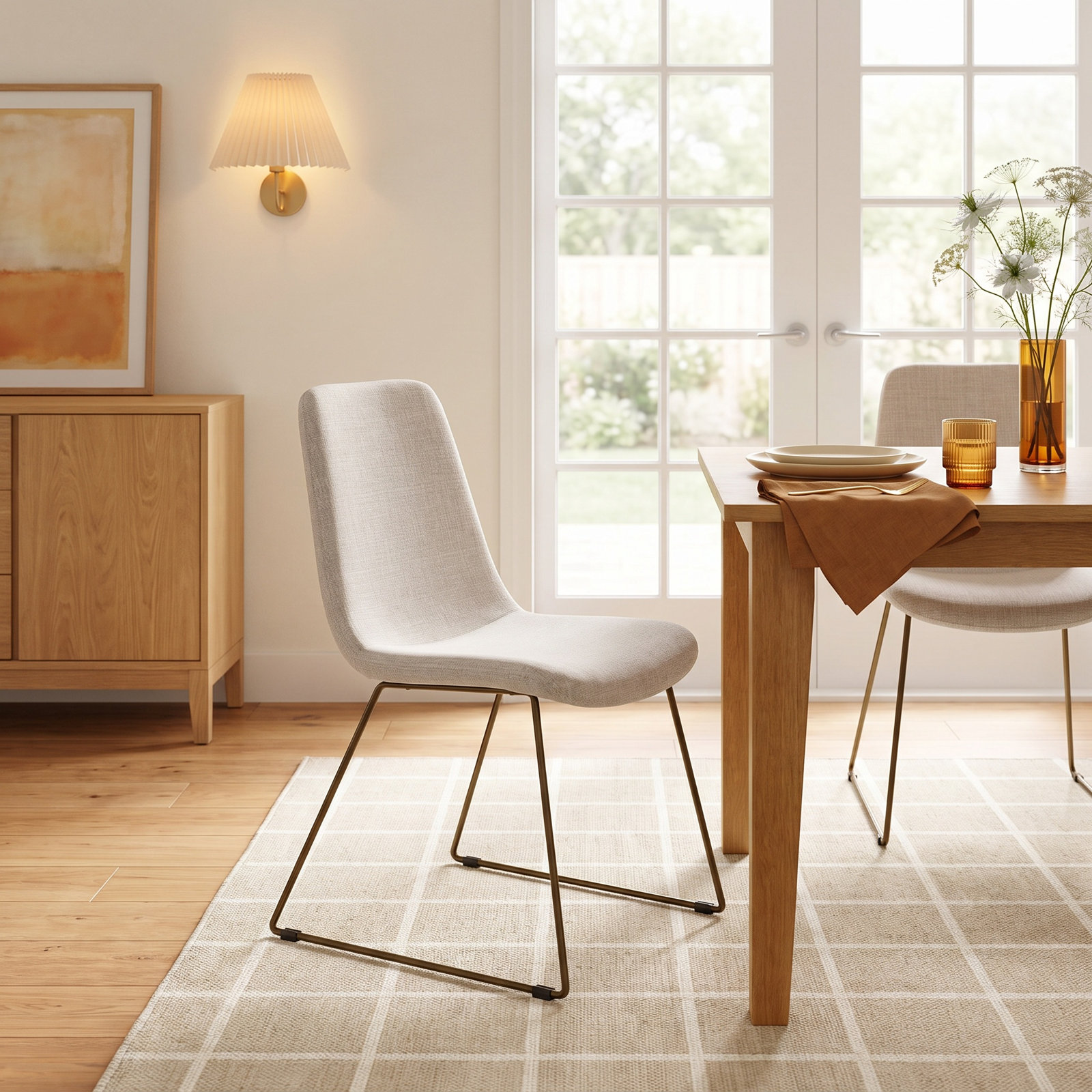 Evadine Linen Dining Chair