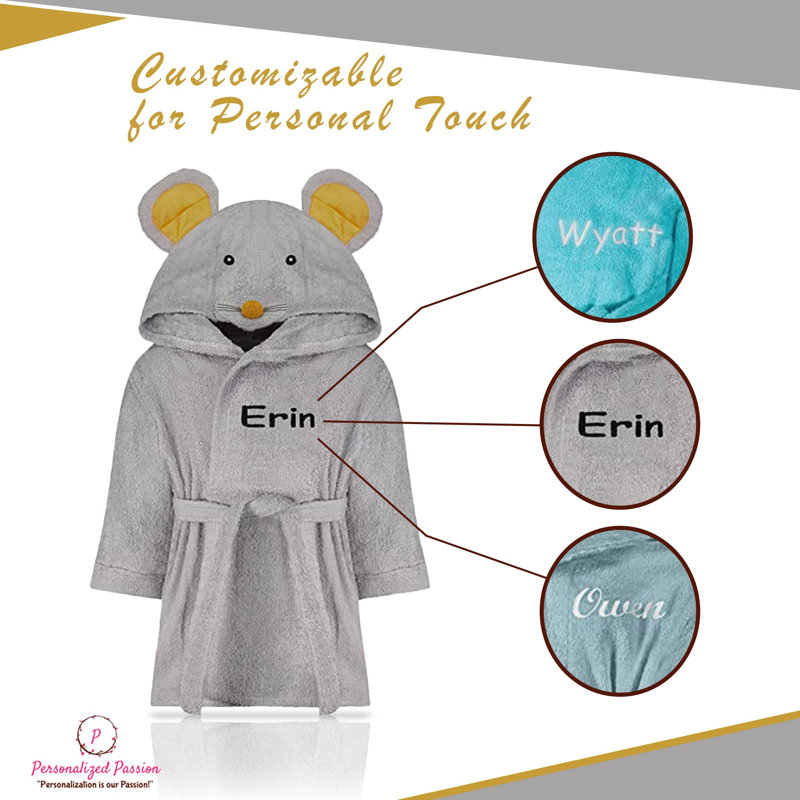 Peignoir pour bébé avec capuche pour enfants, L, Oui