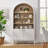 Nolan 74" Tall Arched Storage Display Cabinet Bookshelf-107335479