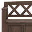 Banc de rangement en bois massif pour hall d'entrée-675634174