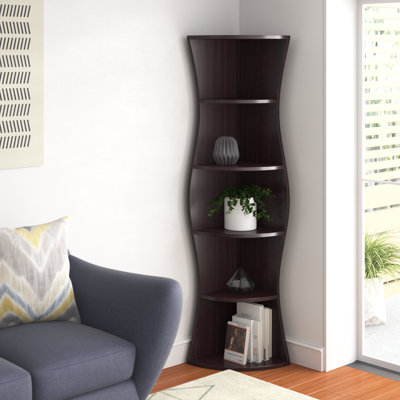 70.08" H x 15.7" W Corner Bookcase