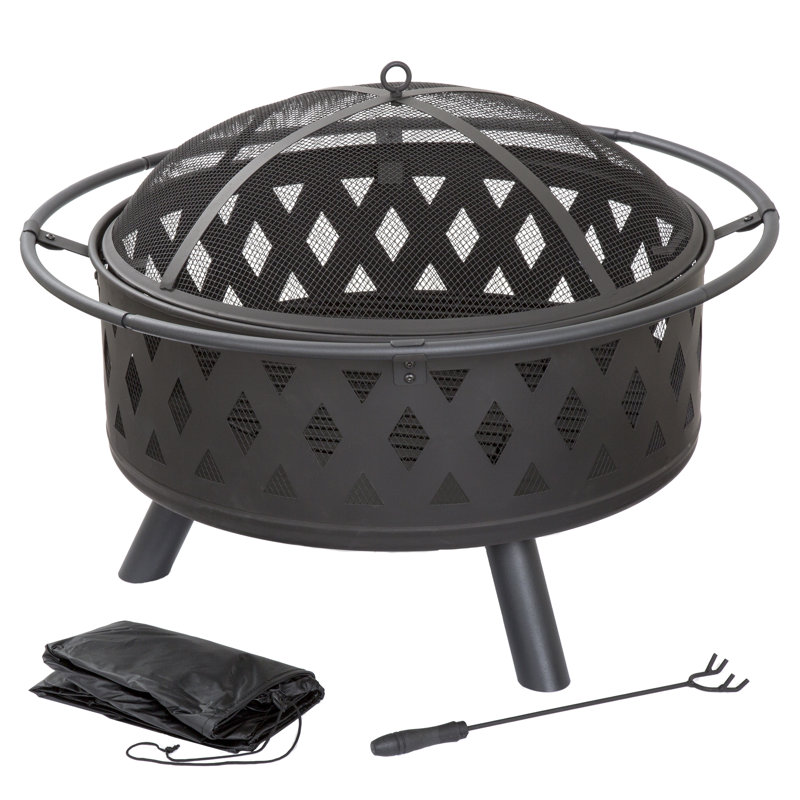 Round Steel Wood Burning Smokeless Fire Pit