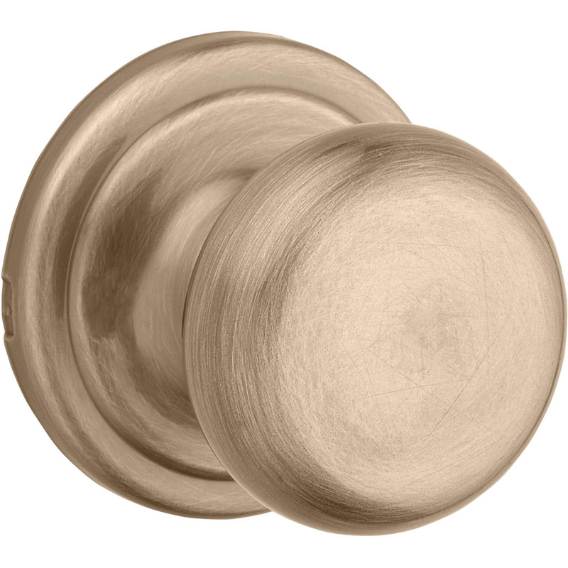 Juno Passage Door Knob, Antique Brass