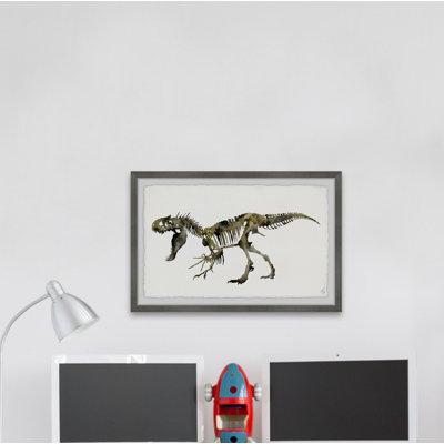 Tisha Angry T-Rex Skeleton 1 Piece Single Picture Frame Painting