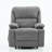 Gray Remote-Controlled Heating and Massage Assistive Recliner for Seniors-504308304