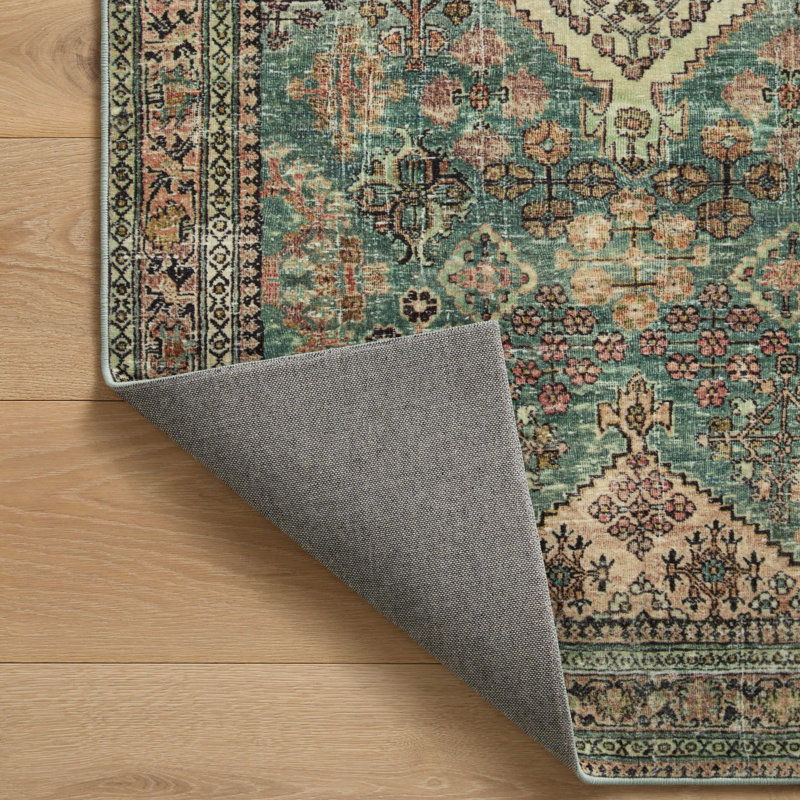 Tapis turquoise / multicolore Magnolia Home par Joanna Gaines X Loloi Sinclair, Tapis de couloir 2 pi x 5 pi