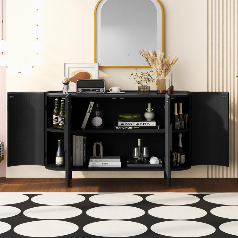Buffet de 47,83 po de largeur Mylisa, Noir