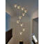 Nellee 120inches long Crystal Chandeliers 10-lights Black Ceiling Light Dimmable 3000-6000k