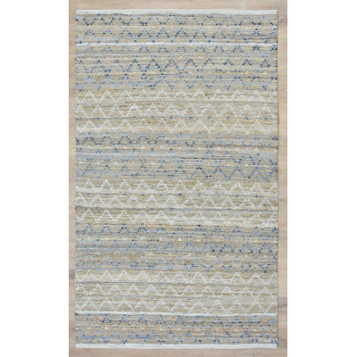 Tapis gris tissé à la main Anisten