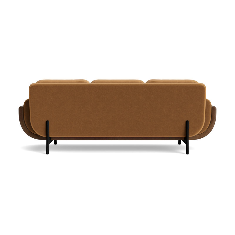 Regatta 100 Sofa, Performance Velvet - Hazelnut/Bedford - Tobacco, Black