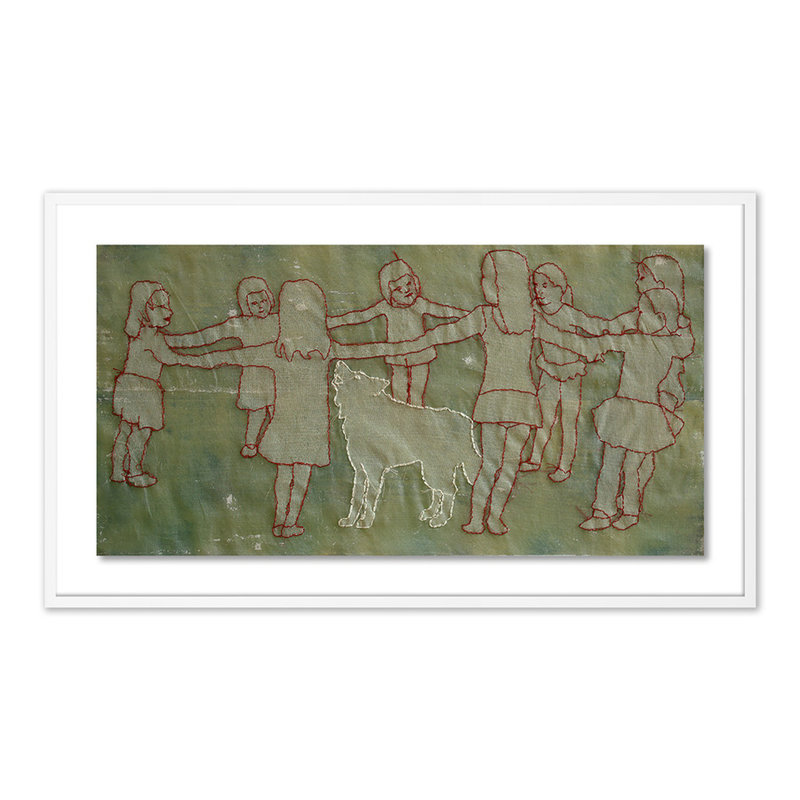 Jericho Print by Karin Bos, White, 28" H x 48" W x 2.5" D