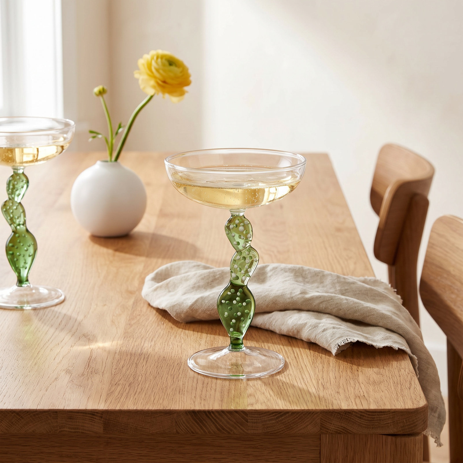 Tequila Martini Glass, Cactus Green