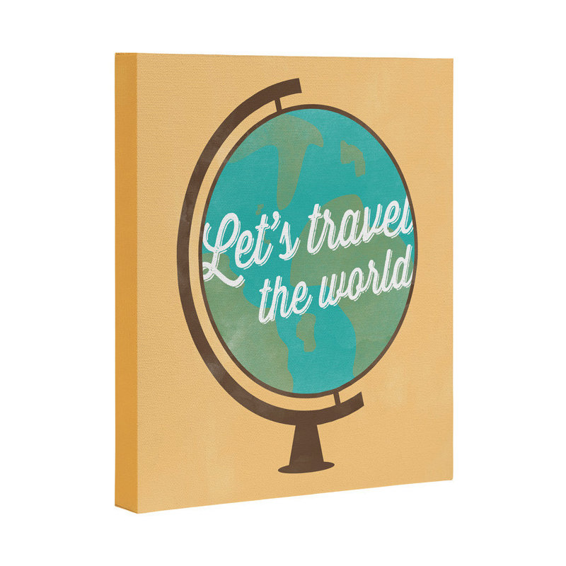 «Lets Travel», impression sur toile tendue, H 10 po x l 8 po x P 1,5 po