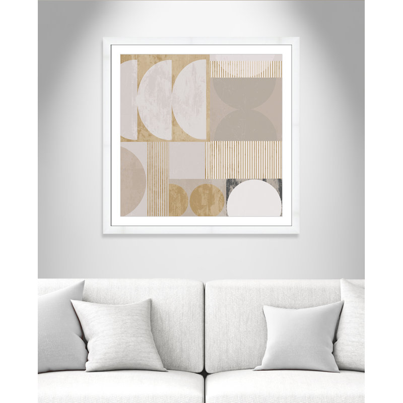 «Golden Balance II» par , 37.5'' W x 37.5'' H, Matted Print, Satin White