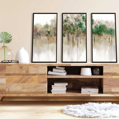 «Subtle Meadow Reflections» par Carol Robinson, reproduction sur toile flottante 3 pièces