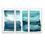 «Ocean Blue Aquatic Abstract Impression II», ensemble d'art mural moderne sur toile encadrée-581246339-581246348