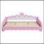 Lit de jour simple à rallonge avec lumières DEL, lit de jour rembourré princesse moderne avec tête de lit couronne-114556333