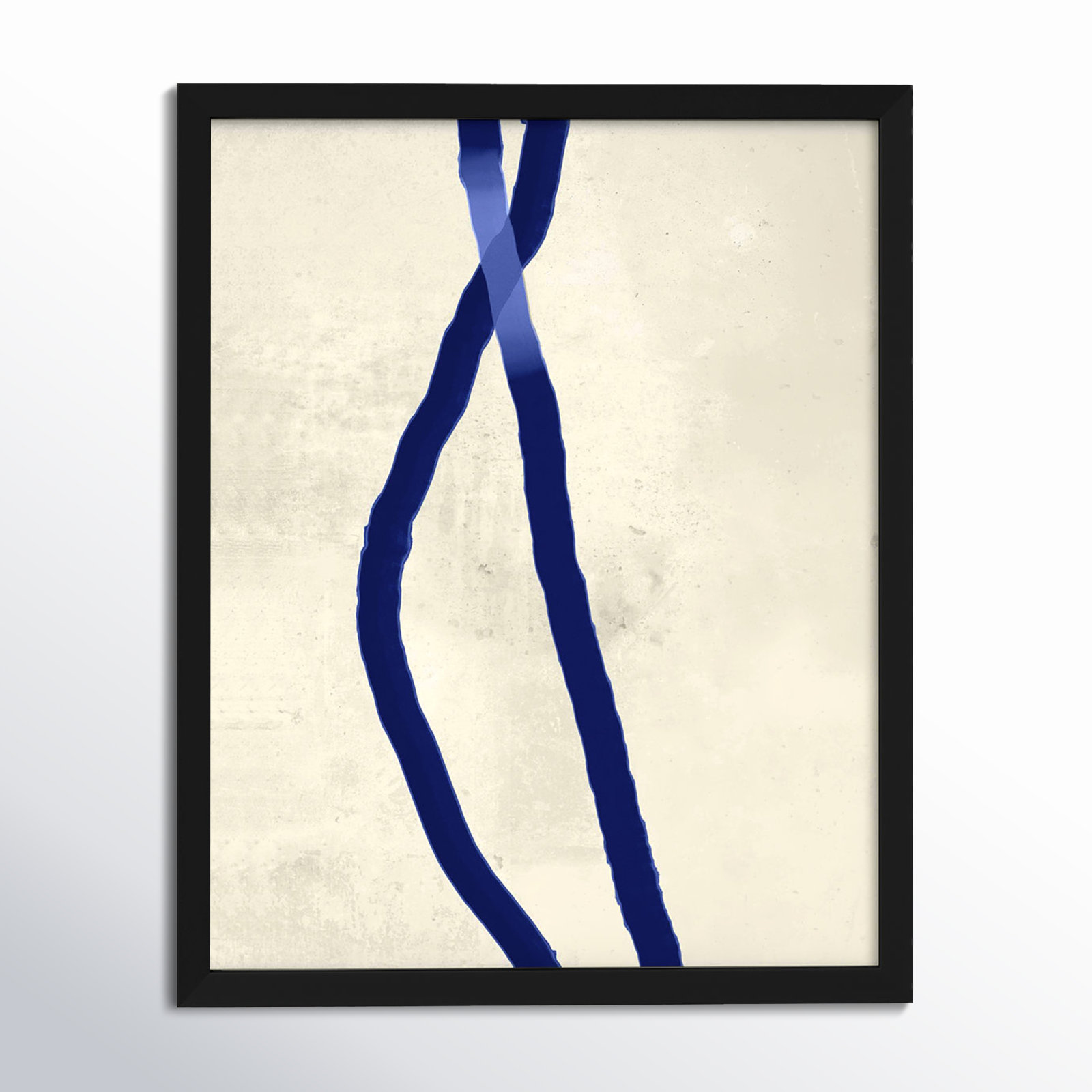 Blue Rope 2 by Jacques Pilon, Black Framed, 20" H x 16" W x 1.25" D