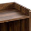 Buffet fonctionnel avec portes coulissantes en verre, idéal pour les espaces de vie et de bureau, comptoir spacieux, couleur noyer, panneau de particules + grand rayonnage à 2 fonctions, comme support de rangement