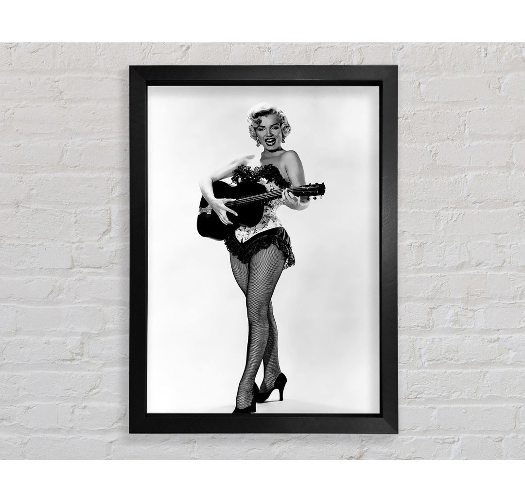 Marilyn Monroe, Gitarre spielend - Druck