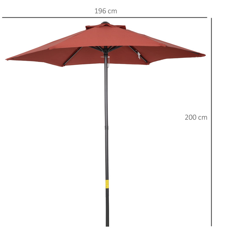 McKenney 196cm Market Parasol, Red