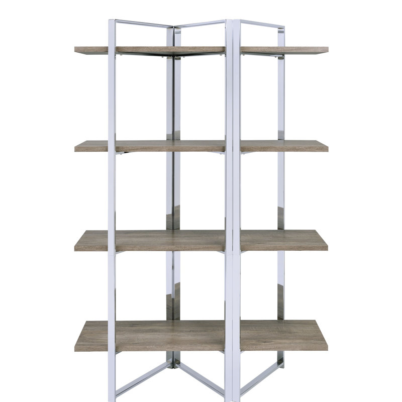 Libby Chrome Finish Bookshelf