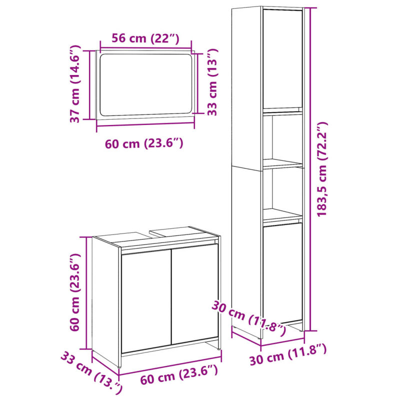 Arieanna Bathroom Furniture Suite
