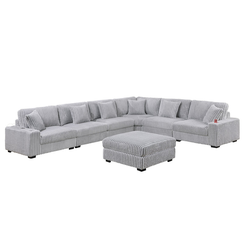 Vergil 7-piece Modular Set, 37" H x 165" W x 165" D