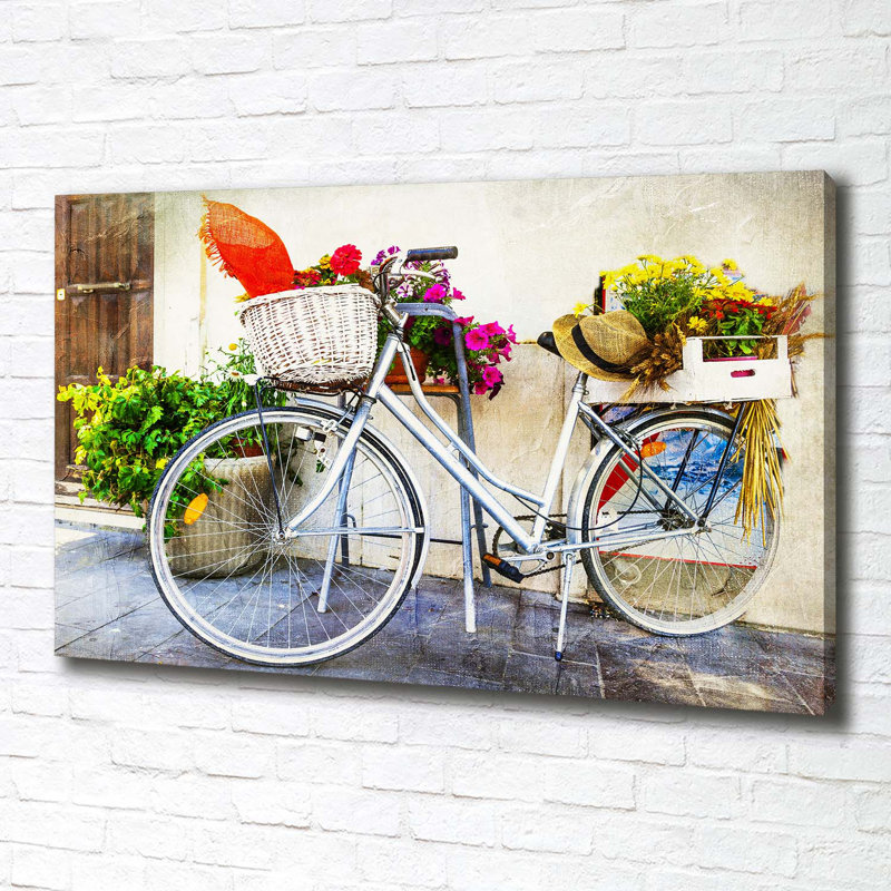 White Bicycle - Wrapped Canvas Print