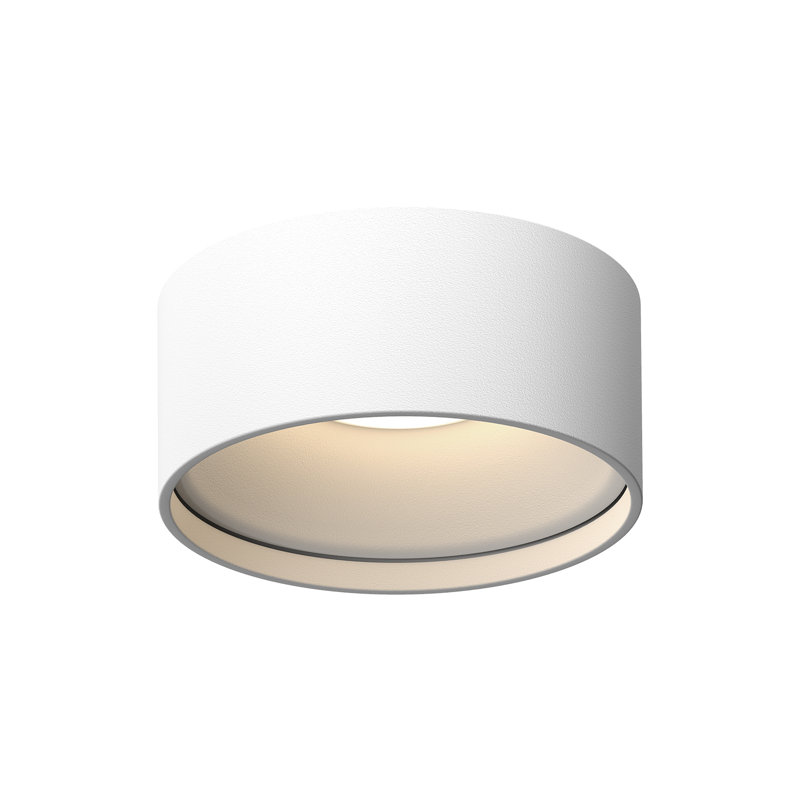 Lucci 1 - Light LED Flush Mount, White, 2" H x 4.75" W x 4.75" D